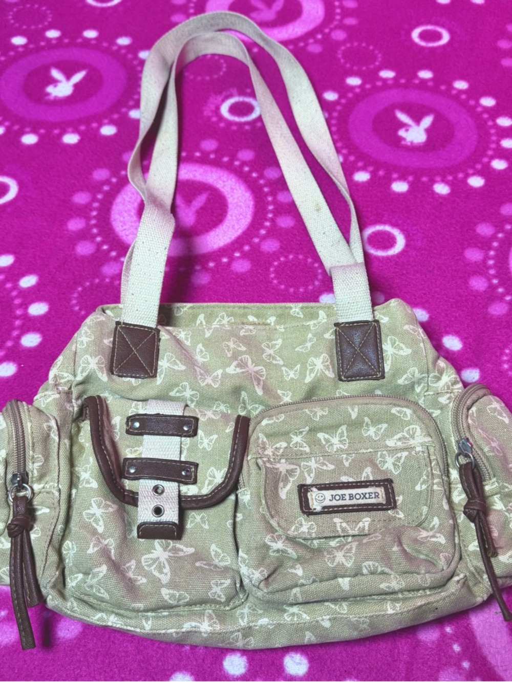 Y2k Vintage Joe Boxer Butterfly Cargo Purse